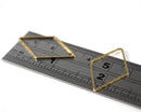 10 x Raw Brass Open Rhombus Connectors, 33x20mm (C0110)