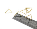 12 x Raw Brass Triangle Linking Rings, 24mm (C0574)