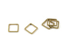 18 x Raw Brass 10mm Square Connectors, 10mm (C0272)