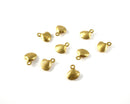 16 x Raw Brass Shell Charms, 10x8mm (C0258)