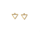 8 x Raw Brass Triangle Drop Pendants, 13x12mm (C0276)