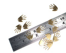 6 x Raw Brass Hand Charms, 16.5x11.5mm (C0213)