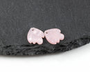 10 x Pink Cellulose Acetate Petal Charms, 15x13mm