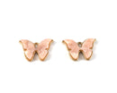 6 x Peach Puff Resin Butterfly Charms, 22x16mm (C0555)