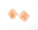 2 x Peach Blush Cellulose Acetate Resin Component, 39x31mm (C0600)