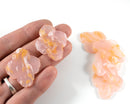 2 x Peach Blush Cellulose Acetate Resin Component, 39x31mm (C0600)