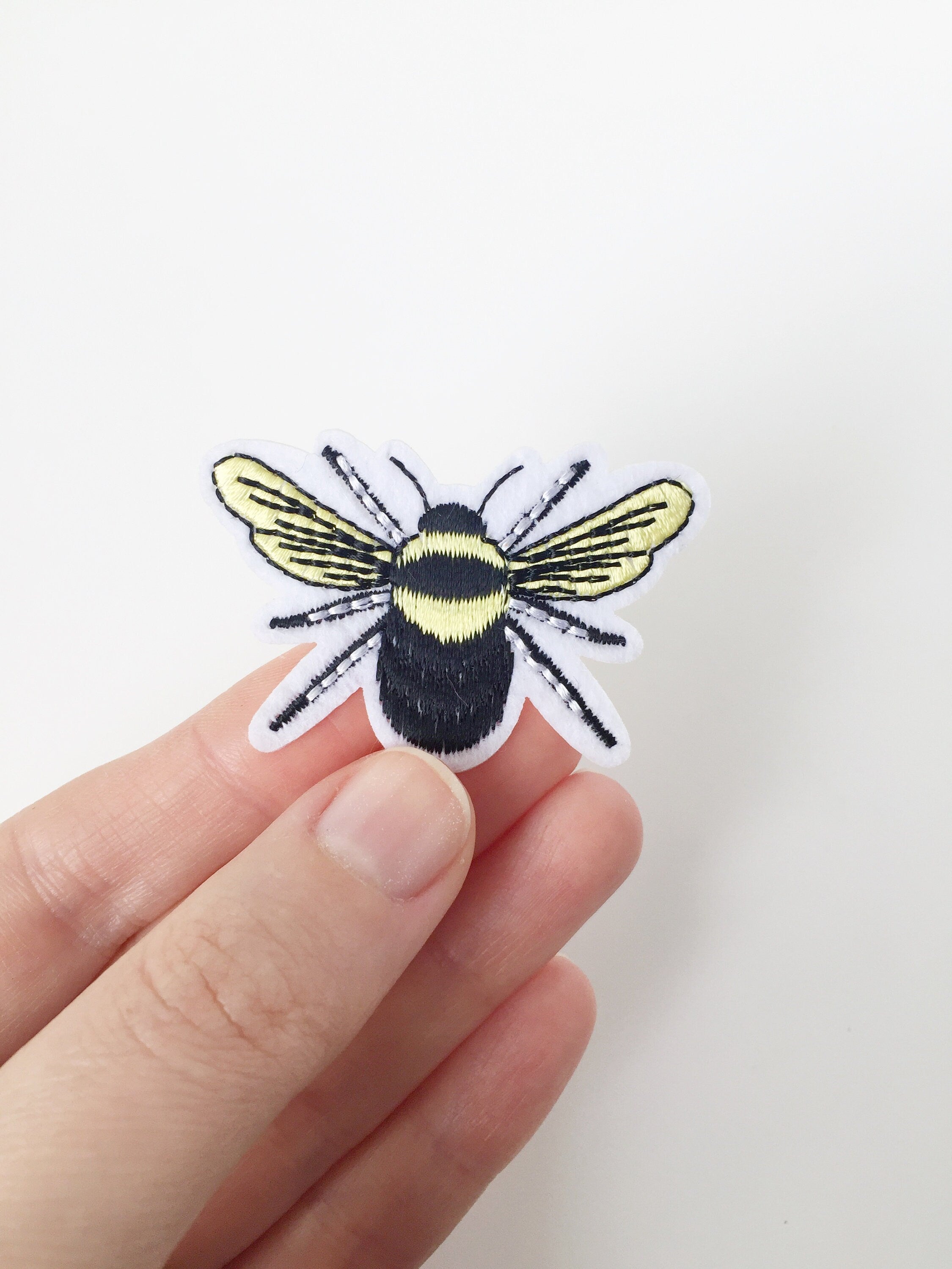 Queen Bee Iron-on Patch, Small Bee Embroidery