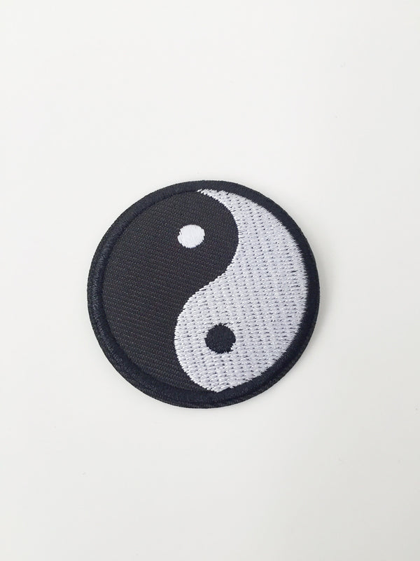 Yin and Yang Iron-on Patch, Life Balancing Sign Applique, Taichi Symbol Embroidery