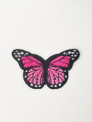 Fuchsia Butterfly Iron-on Patch, Embroidered Butterfly Badge