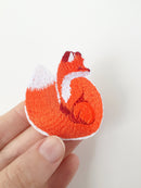 Fox Iron-on Patch, Embroidered Fox Applique