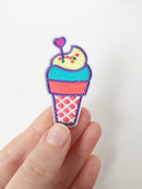 Ice-cream Sundae Iron-on Patch, Dessert Applique
