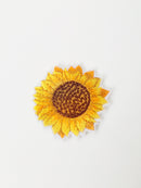 Sunflower Iron-on Patch, Embroidered Flower Applique