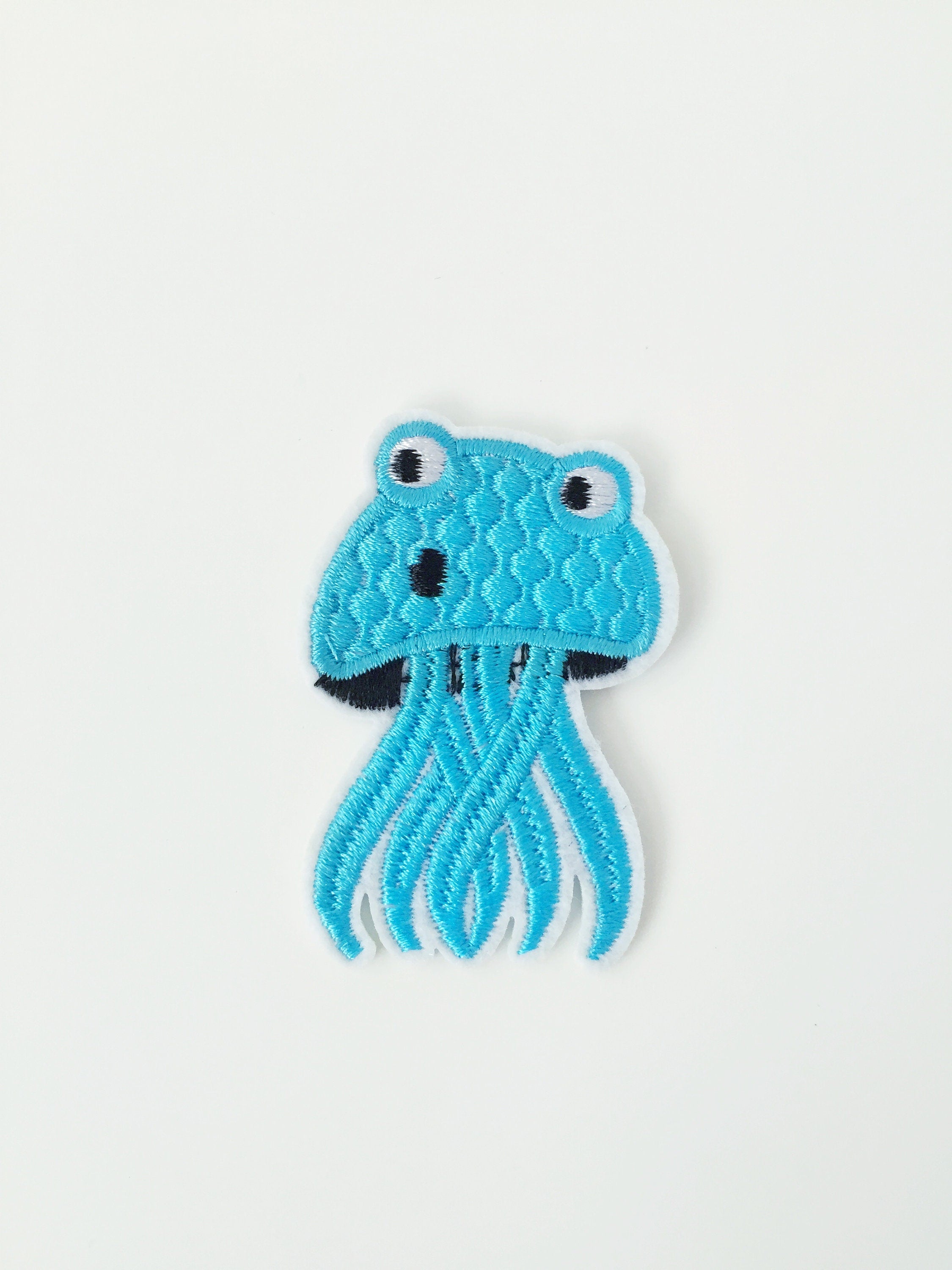 Embroidered Jellyfish Iron on Patch, Ocean Animal Patch