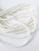 1 strand x 4mm Off-white Polymer Clay Disc Beads, Vinyl Heishi Beads (1778)