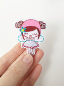 Tooth Fairy Iron-on Patch, Pink Fairy Applique
