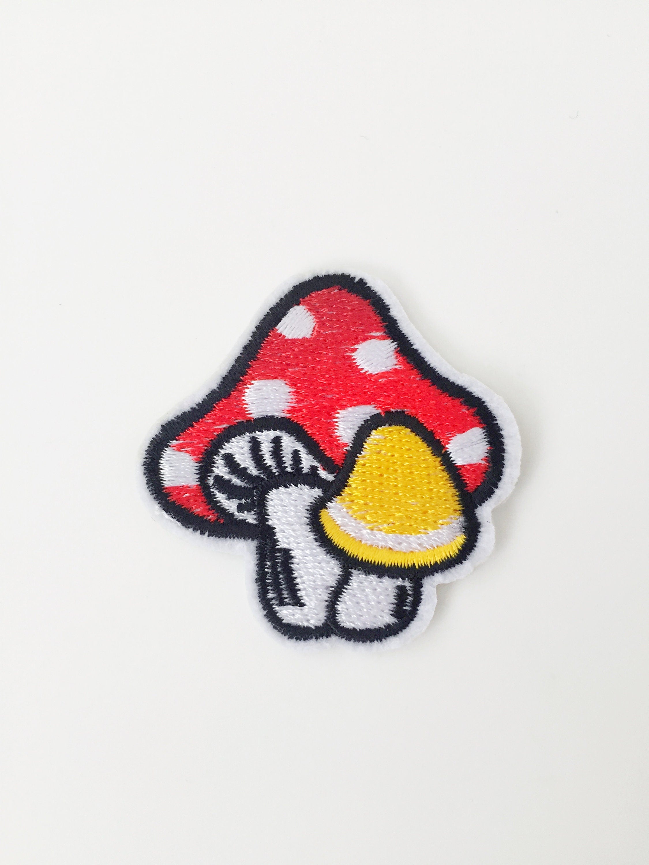 Mushroom Iron-on Patch, Fly Agaric Motif, Toadstool Applique