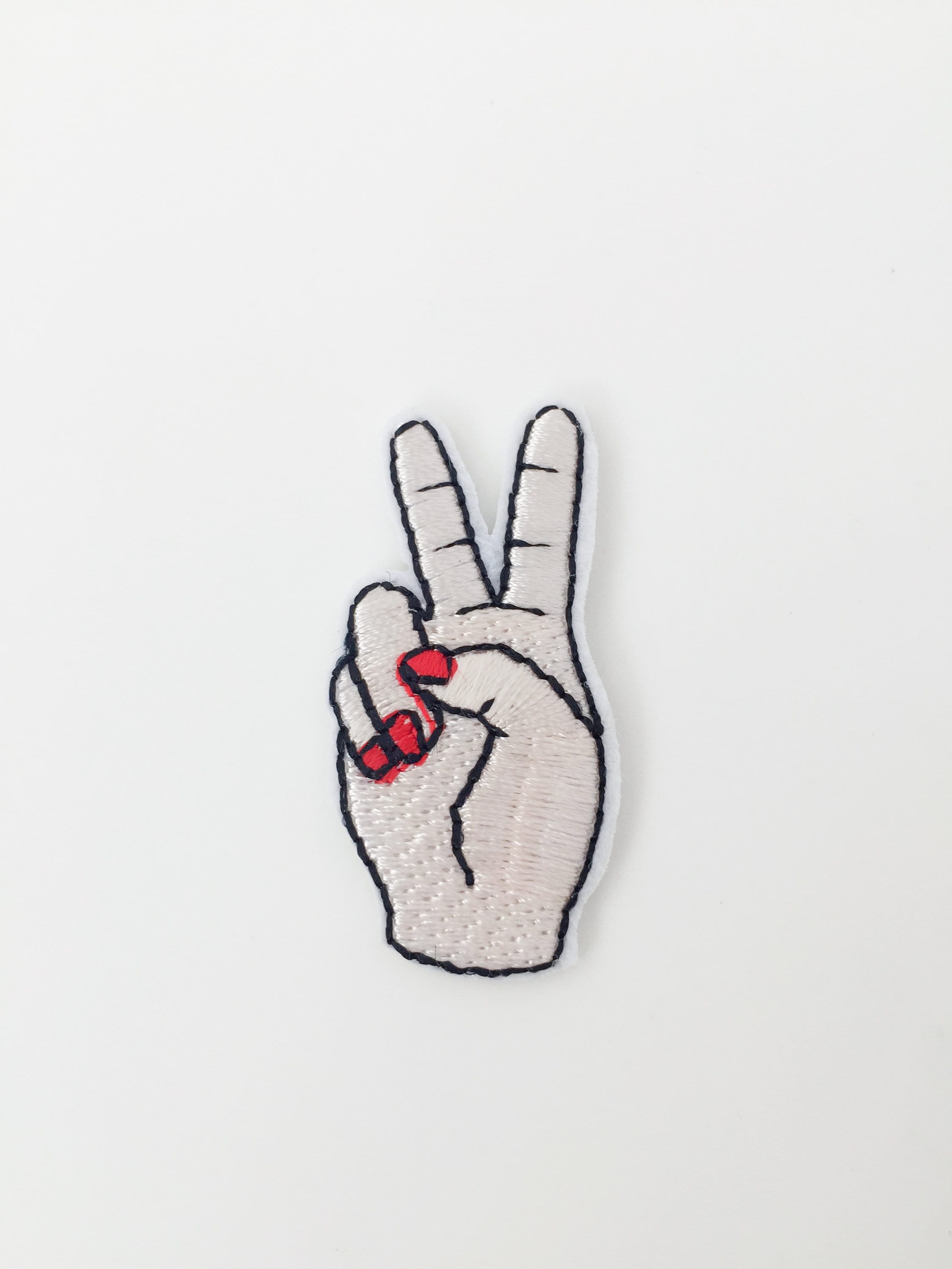 Sign Language Iron-on Patch, Victory Gesture Badge, ASL Keep Fighting