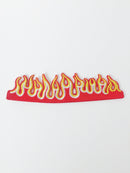Burning Fire Iron-on Patch, Flame Badge, Row of Flames Motif