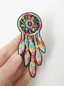 Dreamcatcher Iron-on Patch, Embroidered Boho Hippie Applique