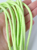 1 strand x 4mm Light Green Polymer Clay Disc Beads, Vinyl Heishi Beads (1773)