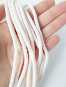 1 strand x 4mm Nude Polymer Clay Disc Beads, Vinyl Heishi Beads (1771)