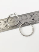 1 pair x Stainless Steel Tubular Earring Hoops, 24mm (1794)