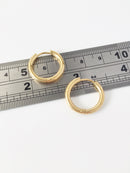 1 pair x Gold Plated Stainless Steel Sleeper Earrings (1788G)