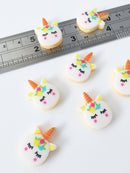 10 x Cute Unicorn Resin Cabochons, 22x16mm (1721)