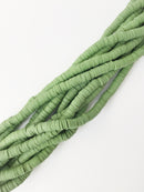 1 strand x 6mm Khaki Polymer Clay Disc Beads, Vinyl Heishi Beads (1765)
