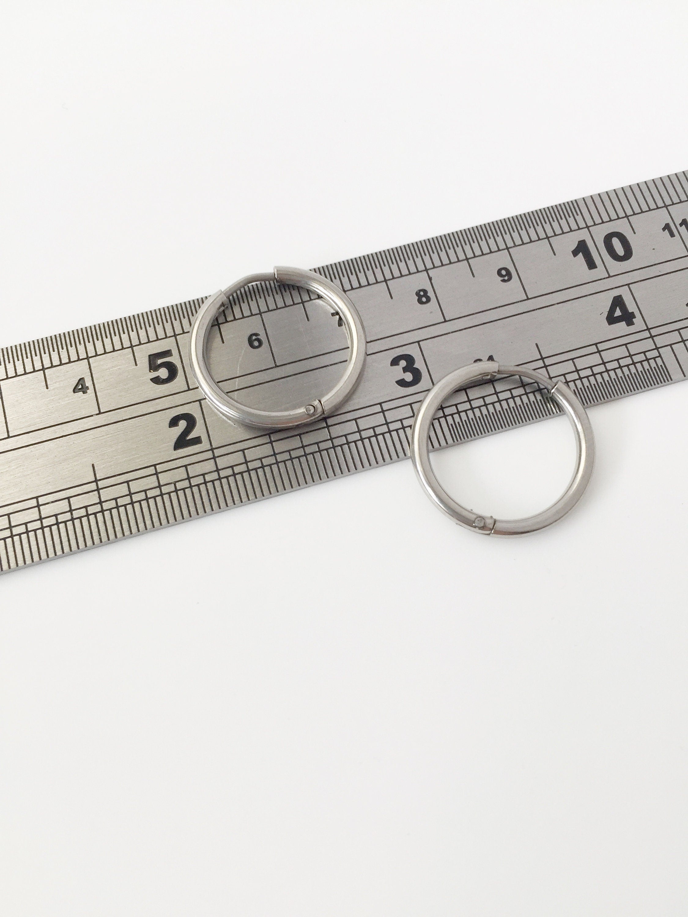1 pair x Stainless Steel Hoop Earring Blanks, 20x2mm (1782S)