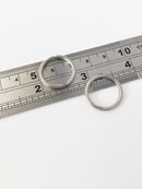 1 pair x Stainless Steel Hoop Earring Blanks, 20x2mm (1782S)