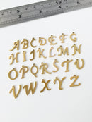 1 Set x Gold Plated Stainless Steel Alphabet Charms, 26 Initial Letter Charms (1793G)