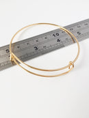 1 x Gold Plated Stainless Steel Bracelet Bangle Blank, 66mm (1792G)