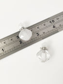 1 x Clear Quartz Perfume Bottle Pendant, 17x21mm (1639)