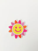 Cute Sun Iron-on Patch, Embroidered Smiling Sun Badge (P039)