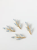 2 x White Opal Crystal Branch Embellishment, 35x15mm