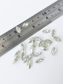 36 x 6x12mm Crystal Clear Navette Rhinestones, Foiled Back (2308)