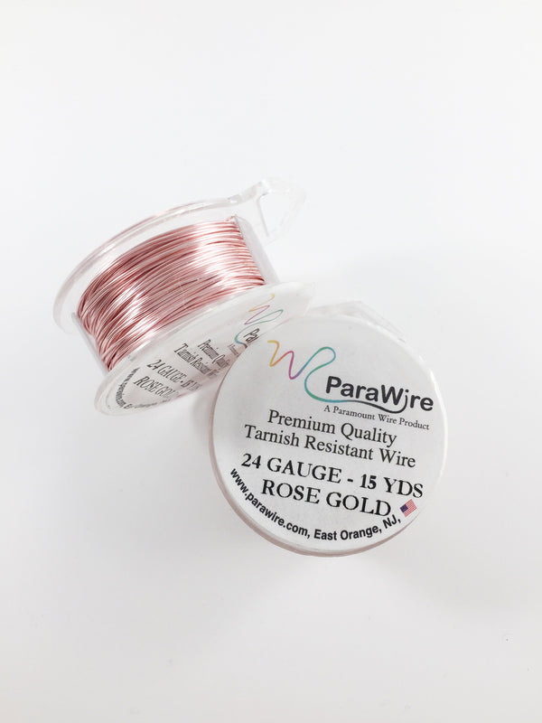 1 spool x 24 Gauge Rose Gold Soft Wire