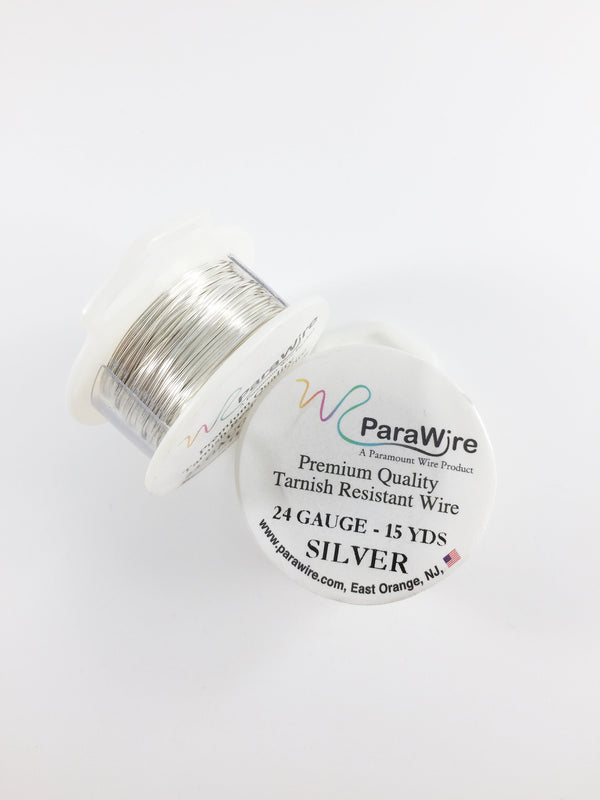 1 spool x 24 Gauge Silver Plated Soft Copper Wire, Parawire Non Tarnish Wire