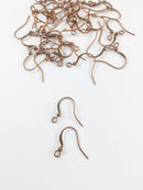 20 pairs x Antique Copper Plated Flattened Earring Hooks