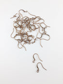 20 pairs x Antique Copper Plated Flattened Earring Hooks