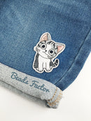 Cartoon Cat Iron-on Patch, Embroidered Kitten Applique