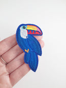 Toucan Iron-on Patch, Exotic Bird Embroidery Badge (P090)