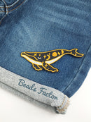 Celestial Whale Iron-on Patch, Embroidered Star Whale Applique