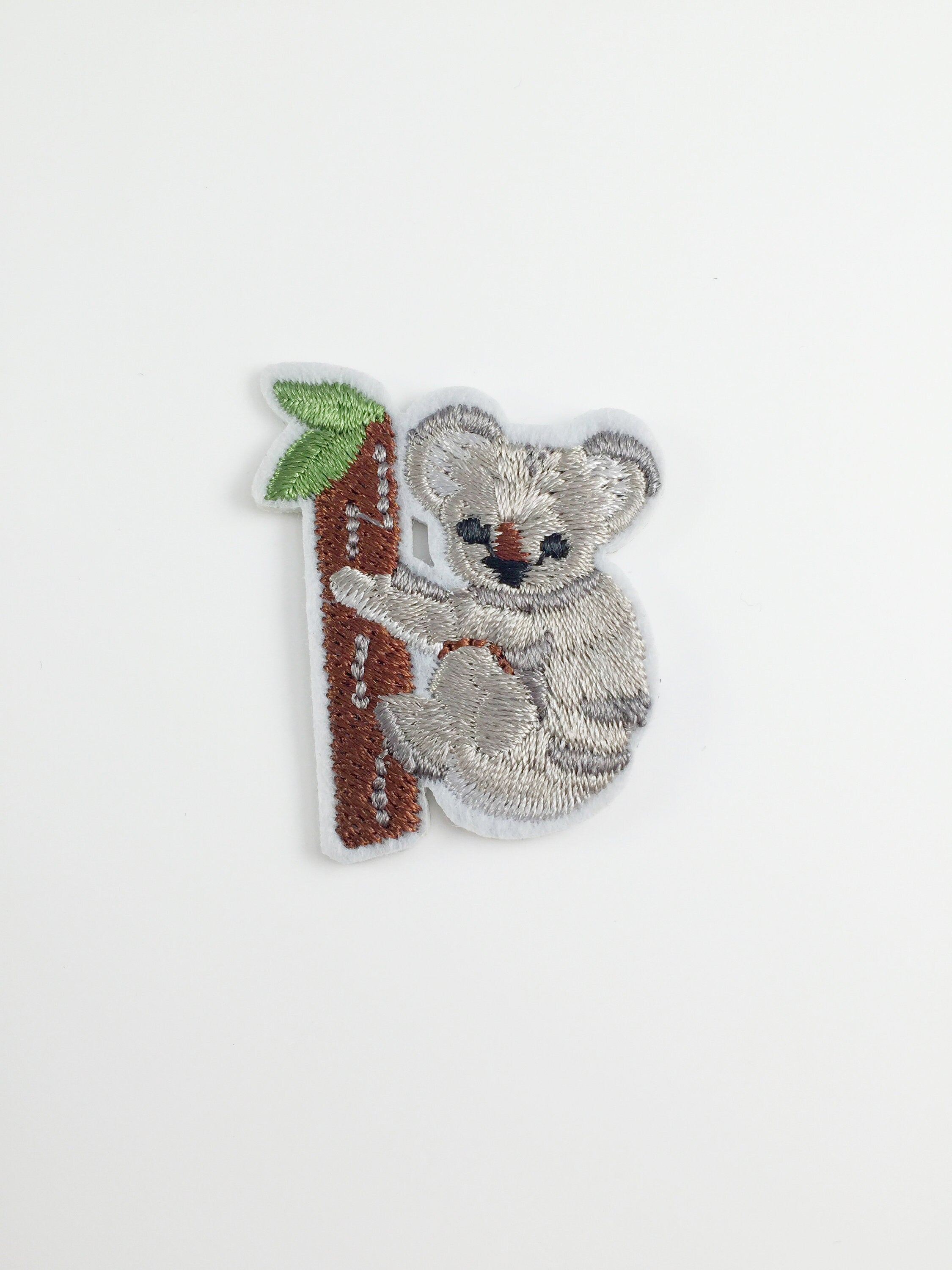 Koala Iron-on Patch, Embroidered Koala Motif