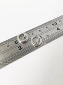 1 pair x Chunky Earring Hoop Blanks, 13mm Stainless Steel Hoops (1669S)