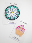 Lotus Iron-on Patch, White Lotus Clothes Applique