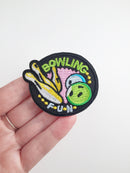 Bowling Stick-on Patch, Bowling Applique