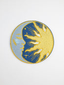 Sun and Moon Iron-on Patch, Embroidered Astronomy Motif