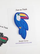 Toucan Iron-on Patch, Exotic Bird Embroidery Badge (P090)